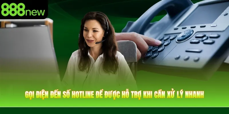 Gọi điện đến số Hotline để được hỗ trợ khi cần xử lý nhanh